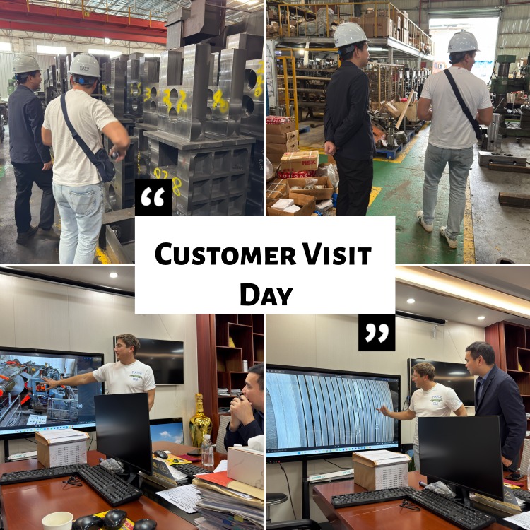 Lengyel vásárlók a fémtekercsvágó gépgyárban