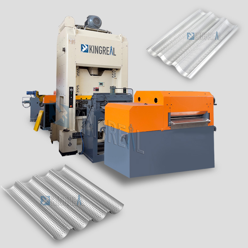 Fém bagetttálca perforált lyukasztógép